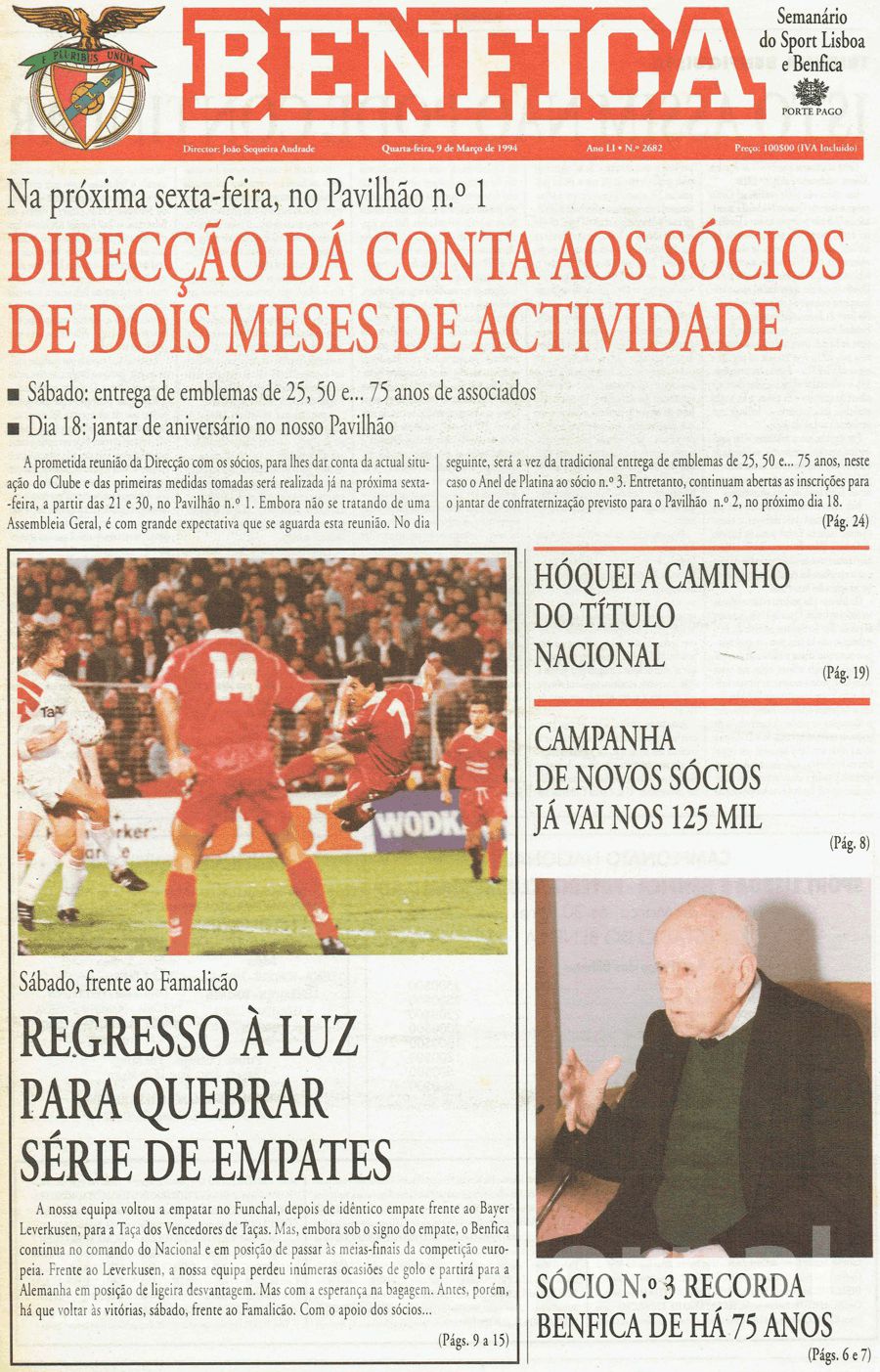 jornal o benfica 2682 1994-03-09